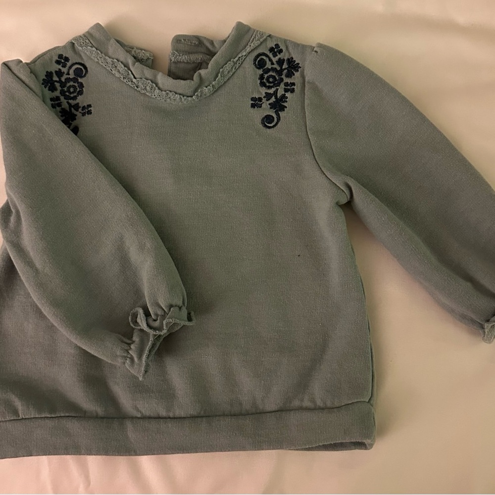Kids Embroidered Gray Top